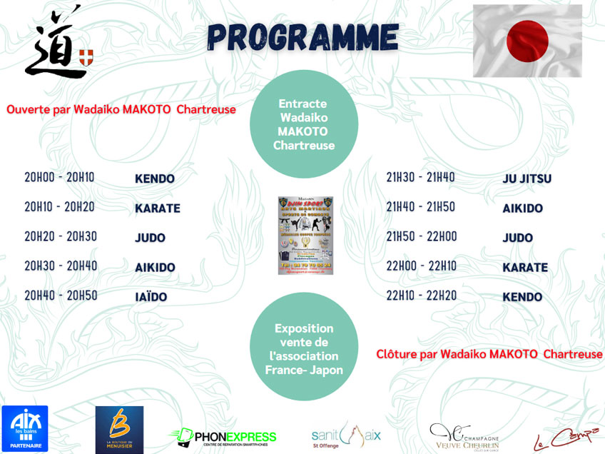 Programme Gala Des Arts Martiaux Savoie 2022