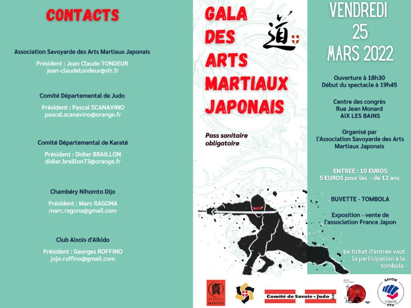 Gala des Arts Martiaux Japonais Savoie 2022