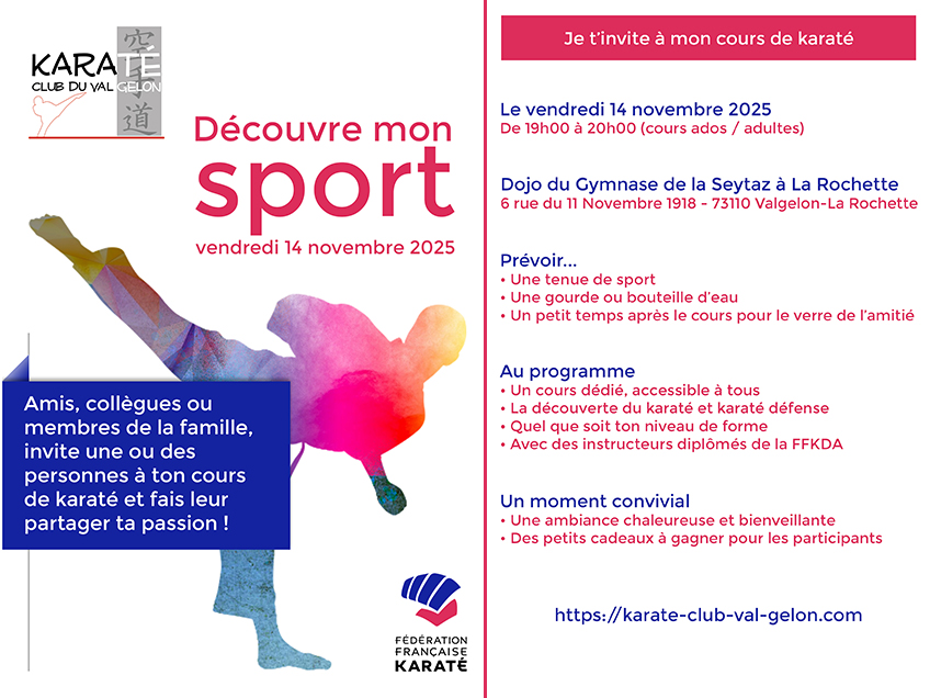 KCVG : Découvre mon sport - Karaté Club du Val Gelon